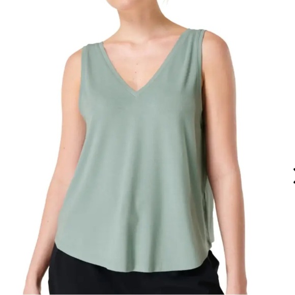 Sweaty Betty Wave Holistic V-Neck Tank Top in Blue - Picture 1 of 6